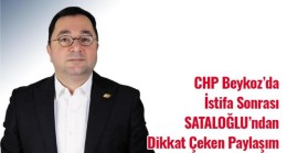 CHP Beykoz’da İstifa Sonrası SATALOĞLU’ndan Dikkat Çeken Paylaşım