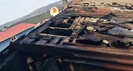 Ortaçeşme’de yangın: Bir ev küle döndü