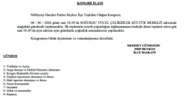 MHP Beykoz’da Kongre Tarihi Belli Oldu