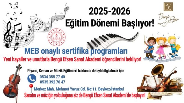 2025-2026 Eğitim Dönemi Bengü Efsen Sanat Akademi’de Başlıyor!