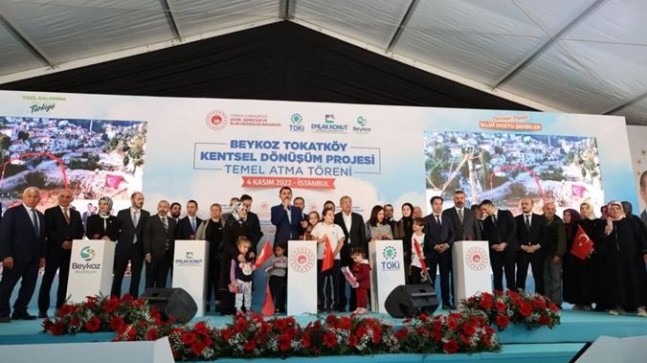 BEYKOZ’UN İLK TOPLU KONUT PROEJESİNİN TEMELİNİ BAKAN KURUM ATTI